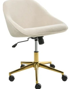 Sedia da scrivania BARDSDALE Velluto Beige chiaro