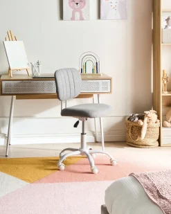 Sedia da scrivania BUBBLY Tessuto Grigio chiaro