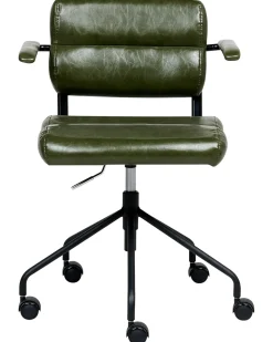 Sedia da scrivania CANDOR Pelle sintetica Verde scuro
