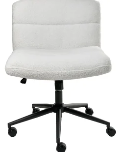 Sedia da scrivania CATLIN Bouclé Bianco