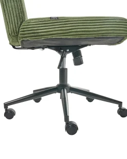 Sedia da scrivania GEDDES Velluto a coste Verde