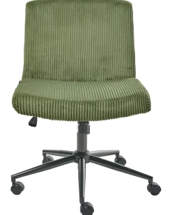 Sedia da scrivania GEDDES Velluto a coste Verde
