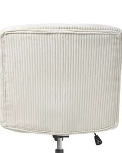 Sedia da scrivania GEDDES Velluto a coste Bianco