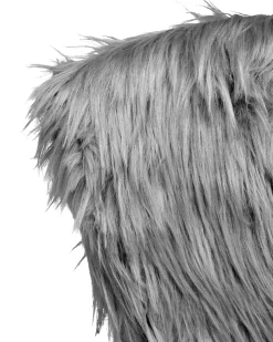 Sedia da scrivania MARGATE Finta pelliccia Grigio