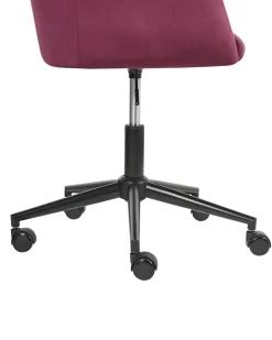 Sedia da scrivania VENICE Velluto Bordeaux
