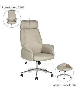 Sedia da ufficio PILOT Beige