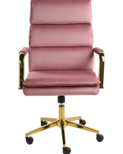 Sedia da ufficio VAMURE Velluto Rosa