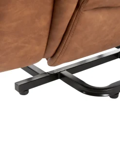 Sedia reclinabile elettrica GLORIE funzione massaggio Pelle sintetica Marrone