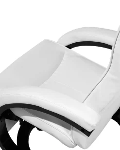 Sedia reclinabile MIGHT Poggiapiedi a scomparsa Pelle sintetica Bianco