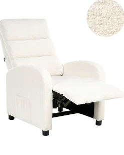 Sedia reclinabile OTUS Bouclé Bianco sporco