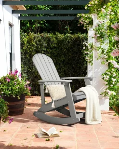 Sedia a dondolo da giardino ADIRONDACK Grigio chiaro