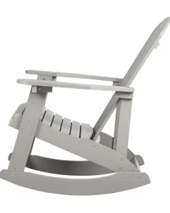 Sedia a dondolo da giardino ADIRONDACK Grigio chiaro