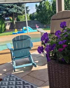 Sedia a dondolo da giardino ADIRONDACK Grigio chiaro