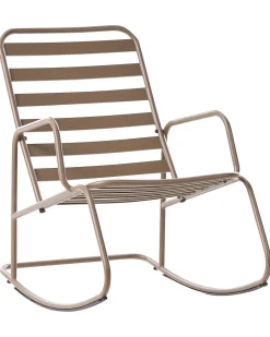 Sedia a dondolo da giardino TURI Metallo Tortora