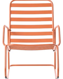 Sedia a dondolo da giardino TURI Metallo Arancione
