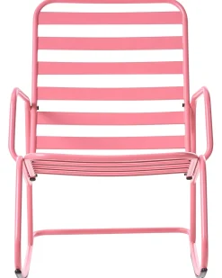 Sedia a dondolo da giardino TURI Metallo Rosa