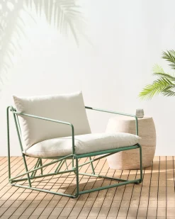 Sedia con cuscino PONTE Metallo Verde