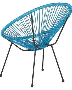 Sedia da giardino ACAPULCO II Rattan sintetico (PE) Blu