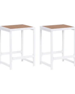 Sedia da giardino AVETRANA Metallo Marrone/Bianco