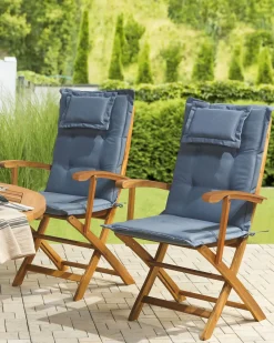 Sedia da giardino MAUI Legno d'acacia Blu