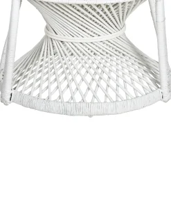 Sedia Peacock EMMANUELLE Rattan Bianco