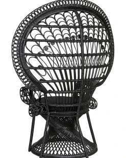 Sedia Peacock EMMANUELLE Rattan Nero