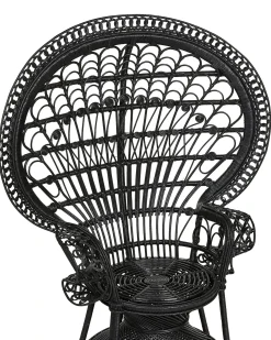 Sedia Peacock EMMANUELLE Rattan Nero