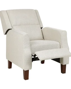 Sedia reclinabile EGERSUND Poggiapiedi a scomparsa Tessuto Beige chiaro