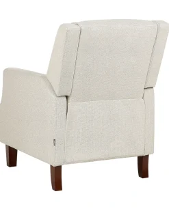 Sedia reclinabile EGERSUND Poggiapiedi a scomparsa Tessuto Beige chiaro
