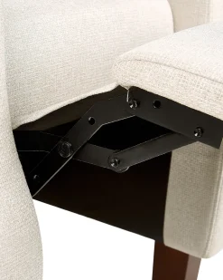 Sedia reclinabile EGERSUND Poggiapiedi a scomparsa Tessuto Beige chiaro