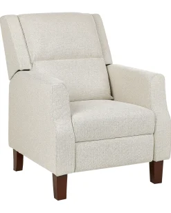 Sedia reclinabile EGERSUND Poggiapiedi a scomparsa Tessuto Beige chiaro