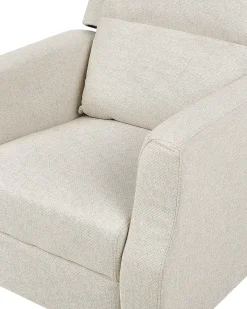 Sedia reclinabile EGERSUND Poggiapiedi a scomparsa Tessuto Beige chiaro