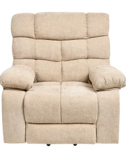 Sedia reclinabile elettrica ARES Poggiapiedi a scomparsa Tessuto Beige
