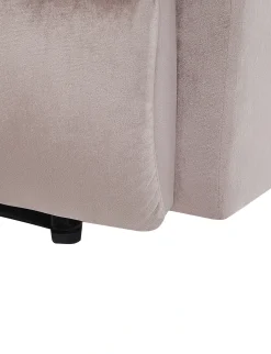 Sedia reclinabile ESLOV Poggiapiedi a scomparsa Velluto Tortora Beige
