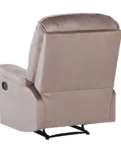 Sedia reclinabile ESLOV Poggiapiedi a scomparsa Velluto Tortora Beige