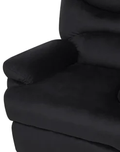Sedia reclinabile ESLOV Poggiapiedi a scomparsa Velluto Nero