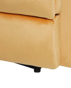 Sedia reclinabile ESLOV Poggiapiedi a scomparsa Velluto Senape