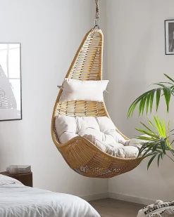 Sedia sospesa da fissare al soffitto ATRI II Rattan sintetico (PE) Naturale