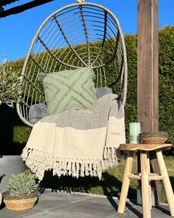 Sedia sospesa da fissare al soffitto CASOLI Rattan sintetico (PE) Grigio