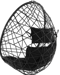 Sedia sospesa da fissare al soffitto ALATRI Rattan sintetico (PE) Nero