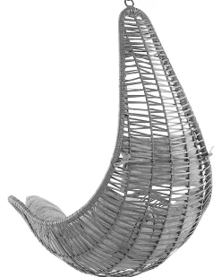 Sedia sospesa da fissare al soffitto ATRI II Rattan sintetico (PE) Nero