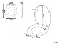 Sedile per WC PAPURI Soft Close Duroplastica Nero