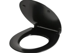 Sedile per WC PUTUMAYO Sottile Soft Close Duroplastica Nero