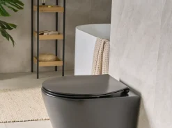 Sedile per WC PUTUMAYO Sottile Soft Close Duroplastica Nero