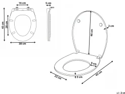 Sedile per WC PUTUMAYO Sottile Soft Close Duroplastica Nero
