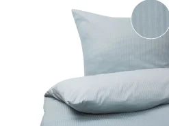 Set Copripiumino AVONDALE Raso di Cotone 220 x 240 cm Grigio