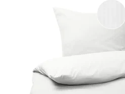 Set Copripiumino AVONDALE Raso di Cotone 155 x 220 cm Bianco