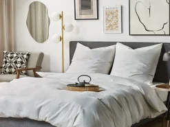 Set Copripiumino AVONDALE Raso di Cotone 155 x 220 cm Bianco