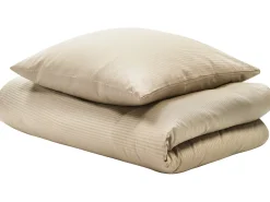 Set Copripiumino AVONDALE Raso di Cotone 155 x 220 cm Beige