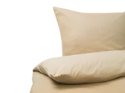 Set Copripiumino AVONDALE Raso di Cotone 155 x 220 cm Beige